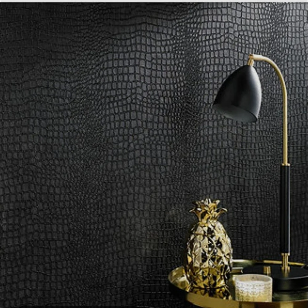 ⭐NWT Graham And Brown Superfresco Crocodile Black Wallpaper